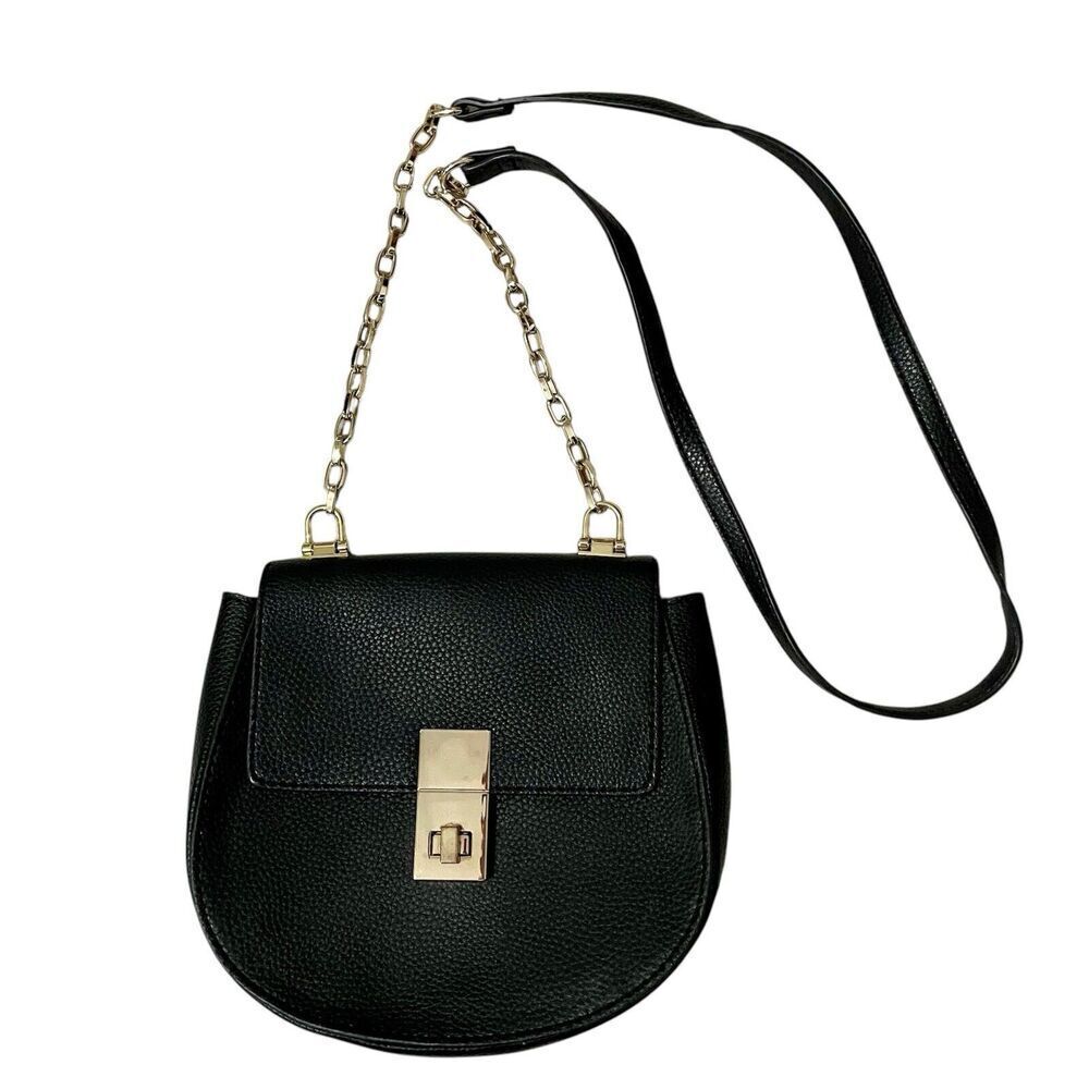 Express Crossbody Chain Purse Black Lined Classic Lightweight 7 X 8 Preppy